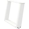 vidaXL Pieds de table basse en U, 2 pièces, blanc, 70 x (42-43) cm, acier