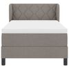 vidaXL Lit &agrave; ressorts avec matelas Taupe 100 x 200 cm tissu