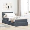 vidaXL Lit de Rangement avec matelas Gris fonc&eacute; 90 x 190 cm Velours