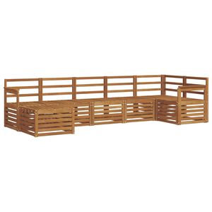 vidaXL Ensemble de canap&eacute;s d'ext&eacute;rieur 7 pc 6 place Naturel