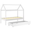 vidaXL Cadre de lit enfant avec tiroir blanc bois pin massif 80x160 cm