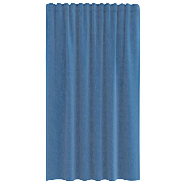 vidaXL Rideaux en voile avec passe-tringles 2 pcs bleu royal