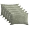 vidaXL Housse de coussin 6 pc HEERLEN Vert 30 x 50 cm Tissu Chenille