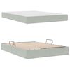 vidaXL Lit avec rangement et matelas Gris clair 140 x 200 cm Velours