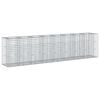 vidaXL Lit sur&eacute;lev&eacute; gabion 2 pc 330 x 50 x 80 cm Acier galvanis&eacute;