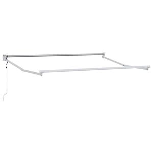 vidaXL Cadre de store r&eacute;tractable &eacute;lectrique Blanc 3 x 2 m Aluminium