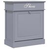 vidaXL Armoire &agrave; chaussures Gris 50 x 28 x 58 cm Bois de Paulownia