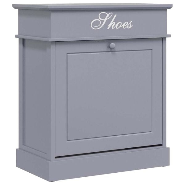 vidaXL Armoire &agrave; chaussures Gris 50 x 28 x 58 cm Bois de Paulownia