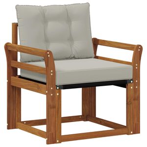 vidaXL Canap&eacute; d&rsquo;ext&eacute;rieur Bois d'Acacia Massif Gris Naturel et Clair