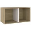 Prissent Sonoma Boîte de Rangement en Vinyle Gris 71 x 34 x 36 cm