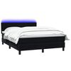 vidaXL Sommier &agrave; lattes de lit avec matelas et LED noir 160x210 cm velours