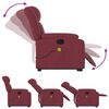 vidaXL Fauteuil inclinable de massage Rouge bordeaux Tissu