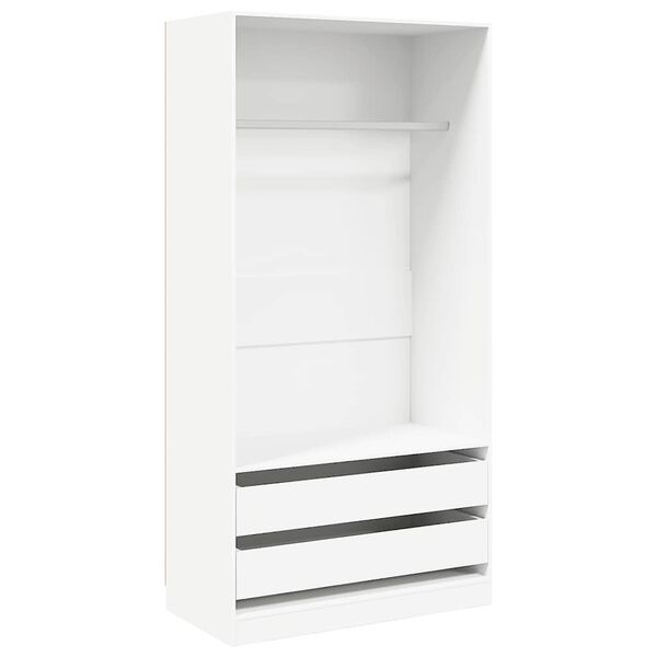 vidaXL Garde-robe Blanc 100x50x200 cm Bois d'ing&eacute;nierie