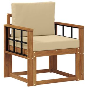 vidaXL Canap&eacute; d&rsquo;ext&eacute;rieur Bois d'acacia massif et polyester Naturel