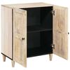 vidaXL Buffet avec porte Blanc 60 x 33 x 75 cm bois de manguier massif