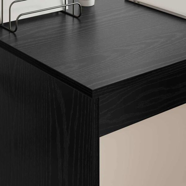 vidaXL Bureau Ch&ecirc;ne noir 109 x 50 x 78 cm Bois d'ing&eacute;nierie