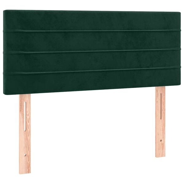vidaXL T&ecirc;te de lit Vert fonc&eacute; 80x5x78/88 cm Velours