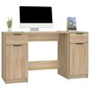 vidaXL Bureau avec armoire lat&eacute;rale Ch&ecirc;ne sonoma Bois d'ing&eacute;nierie