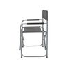 Bo-Camp Chaise de camping Acier Gris