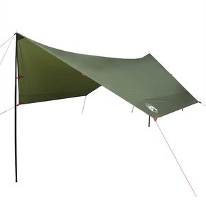 vidaXL B&acirc;che de camping vert olive 438x376x212 cm imperm&eacute;able