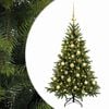 vidaXL Sapin de No&euml;l artificiel avec boules 150 cm 150 LED Blanc chaud