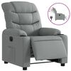 vidaXL Fauteuil inclinable &eacute;lectrique Gris clair Tissu