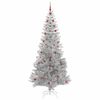 vidaXL Sapin de No&euml;l avec 300 LED avec support Argent 240 cm PET