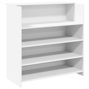 vidaXL Bureau de r&eacute;ception Blanc 100x50x103,5 cm Bois d'ing&eacute;nierie