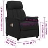 vidaXL Fauteuil électrique de massage Noir Similicuir
