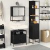 vidaXL Ensemble de mobilier de salle de bain 3 pcs Ch&ecirc;ne noir