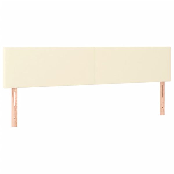 vidaXL Têtes de lit 2 pcs Crème 100x5x78/88 cm Similicuir