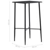 vidaXL Ensemble de bar 3 pcs Similicuir Noir