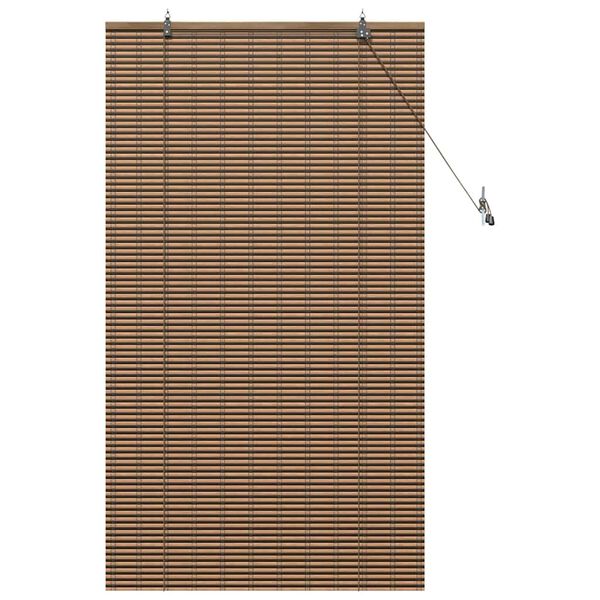 vidaXL Store enrouleur avec des rideaux Marron 80 x 160 cm Bambou