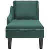 vidaXL Fauteuil long et coussin et accoudoir droit vert fonc&eacute; velours