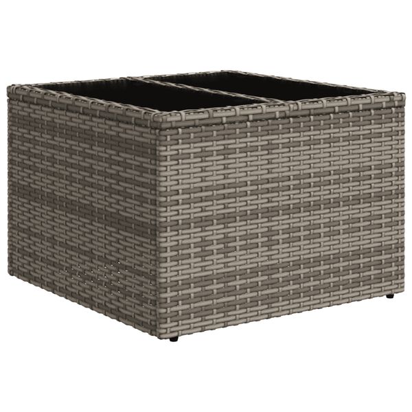 vidaXL Salon de jardin 8 pcs avec coussins gris r&eacute;sine tress&eacute;e