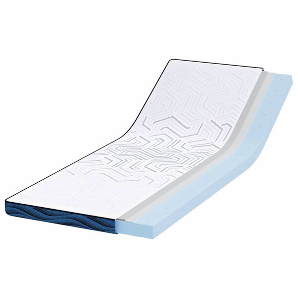 vidaXL Coussins de Matelas Blanc et bleu 70 x 200 cm