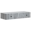vidaXL Table d'appoint murale Sonoma gris 87,5 x 34,5 x 17 cm