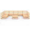 vidaXL Salon de jardin 10 pcs Bois de pin massif
