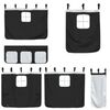 vidaXL Rideaux pour lit mezzanine blanc et noir polyester