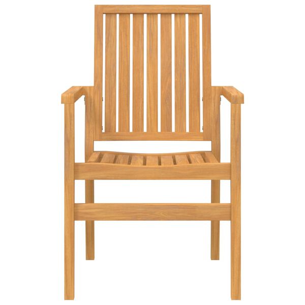 vidaXL Chaises de jardin empilables lot de 8 56,5x57,5x91 cm bois teck