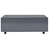 vidaXL Table basse Gris brillant 100x100x35 cm