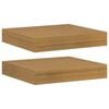 vidaXL &Eacute;tag&egrave;re Murale 2 pc Beige 23 x 23,5 x 3,8 cm Bois d'ing&eacute;nierie