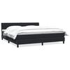 vidaXL Sommier &agrave; lattes de lit avec matelas noir 200x220 cm velours