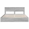 vidaXL Lit de Rangement Gris Sonoma 180 x 200 cm Bois d'ing&eacute;nierie
