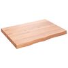 vidaXL Comptoir de salle de bain marron 80x60x(2-6) cm bois traité