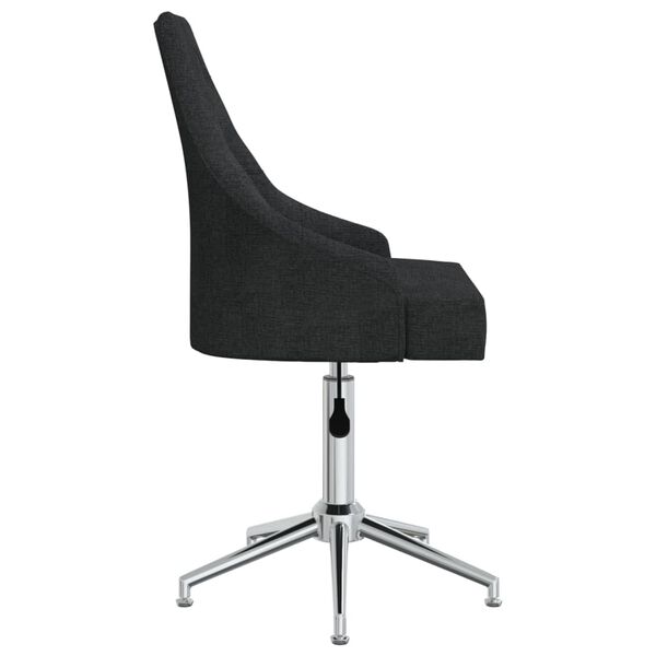 vidaXL Chaises pivotantes &agrave; manger lot de 2 Noir Tissu