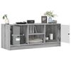 vidaXL Meuble TV avec portes en verre sonoma gris 102x37x42 cm