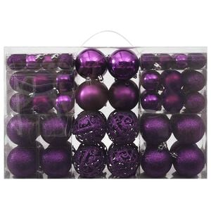 vidaXL Ensemble de boules de Noël 100 pcs Violet