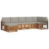 vidaXL Ensemble de canap&eacute;s d'ext&eacute;rieur 7 pc Gris Naturel et Clair