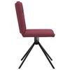vidaXL Chaises à manger lot de 2 rouge bordeaux tissu
